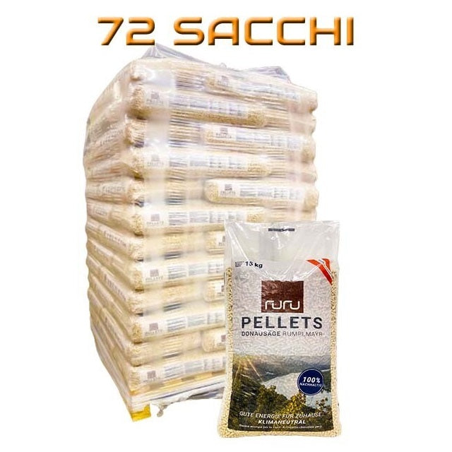 PELLET RURU
 Prodotto certificato 100% austriaco, certificato ENplus A1 (N. AT 031), DINplus, PEFC- 72 sacco da 15 kg