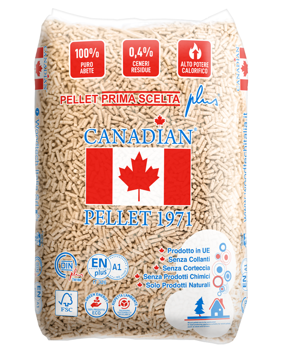 CANADIAN PELLET 1971 A1 in Abete -77 Sacco da 15 kg