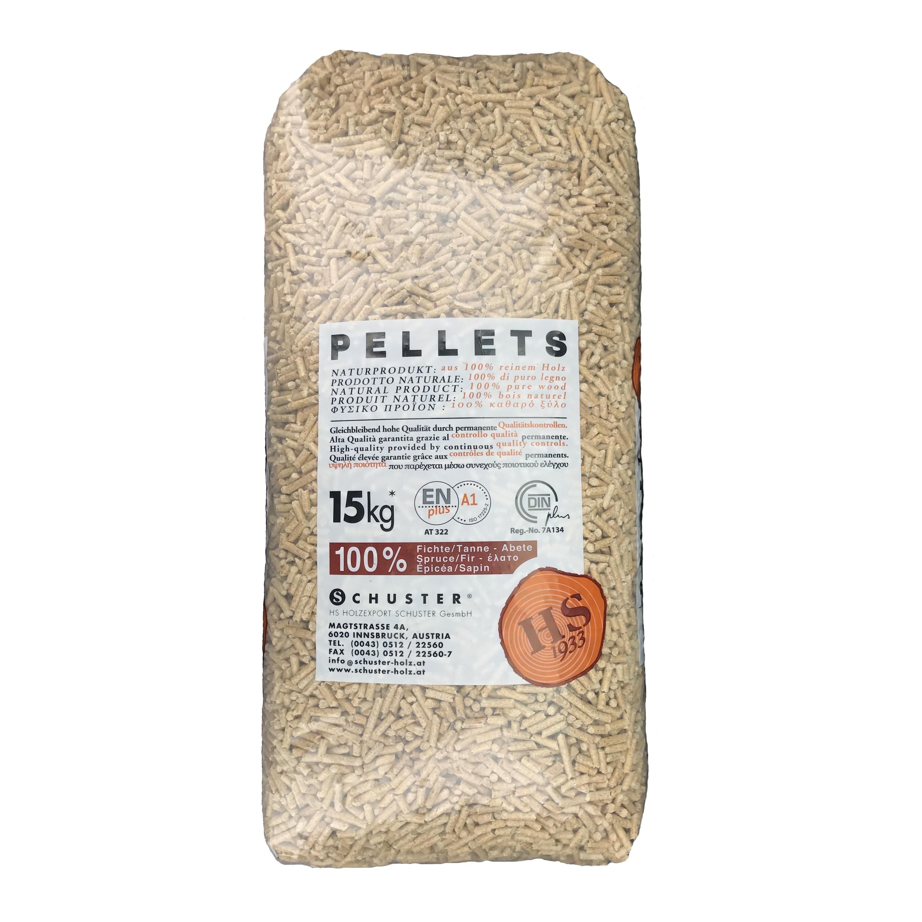 Pellets Schuster ENplus A1 in abete - 66 sacchi da 15 kg