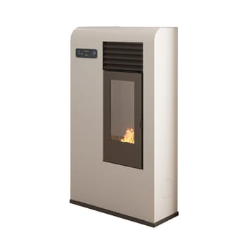 Stufa a pellet ventilata Zita 6.5 kW bianco