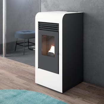 Stufa a pellet ventilata Giada 8 kW bianco