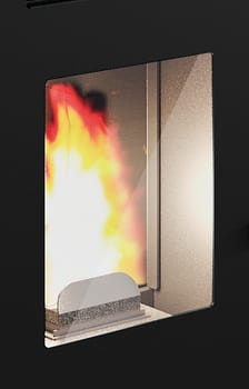 Stufa a pellet ventilata Rosita 9,5 kW nero goffrato