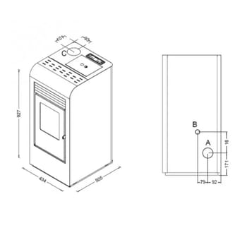 Stufa a pellet ventilata Giada 8 kW bianco