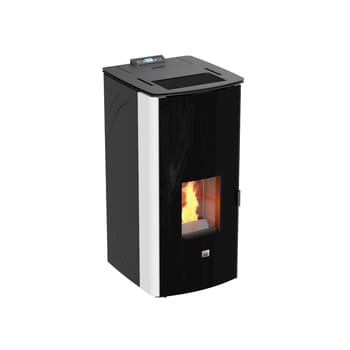 Stufa pellet idro AMG Idro 17 doppia porta 17,14 kW bianco