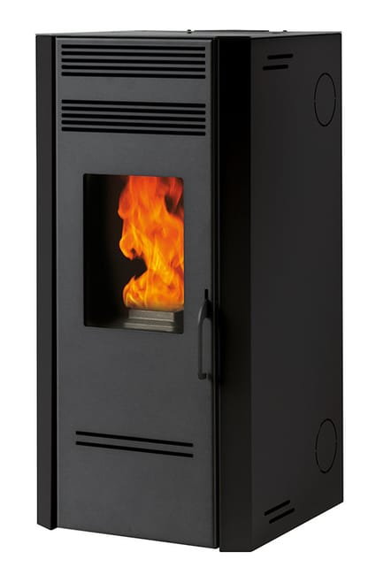 Stufa a pellet biofireG80-7,7 kW - ghisa braciere - fuoco superiore dx, laterale dx o posteriore dx