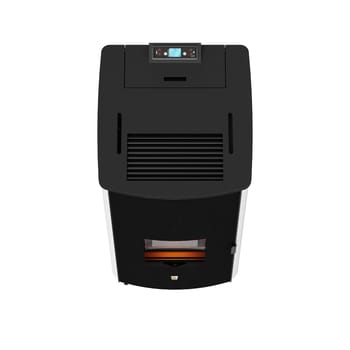 Stufa pellet idro AMG Idro 17 doppia porta 17,14 kW bianco