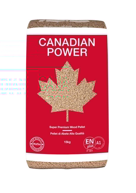 Pellet Canadianpower ENplus A1 15 kg in abete- 77 Sacchi da 15kg