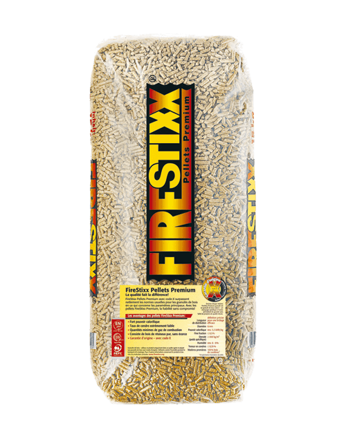 Pellet Firestixx da 15 kg DINplus e ENplus A1 - 77 sacchi abete chiar